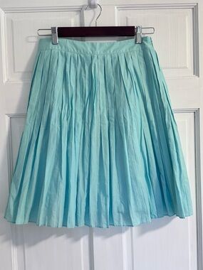 Talbots Aqua Pleated Skirt Size 2P